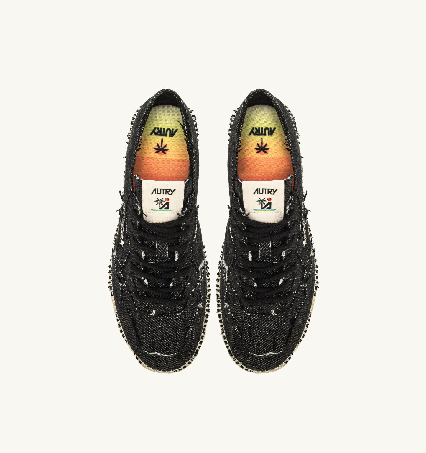 AUTRY SANDY ESPADRILLES IN BLACK CANVAS