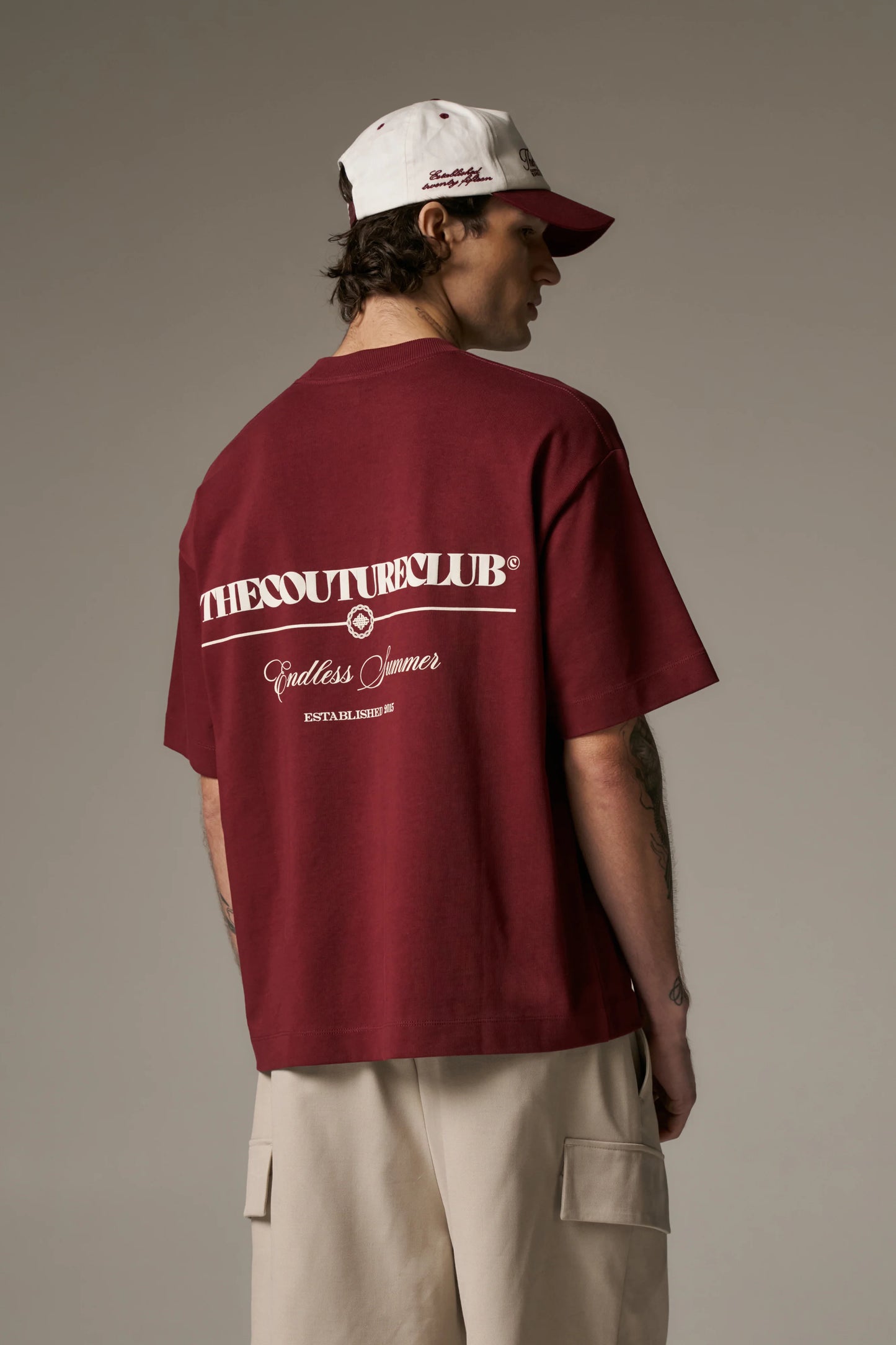 ENDLESS SUMMER GRAPHIC T-SHIRT BURGUNDY