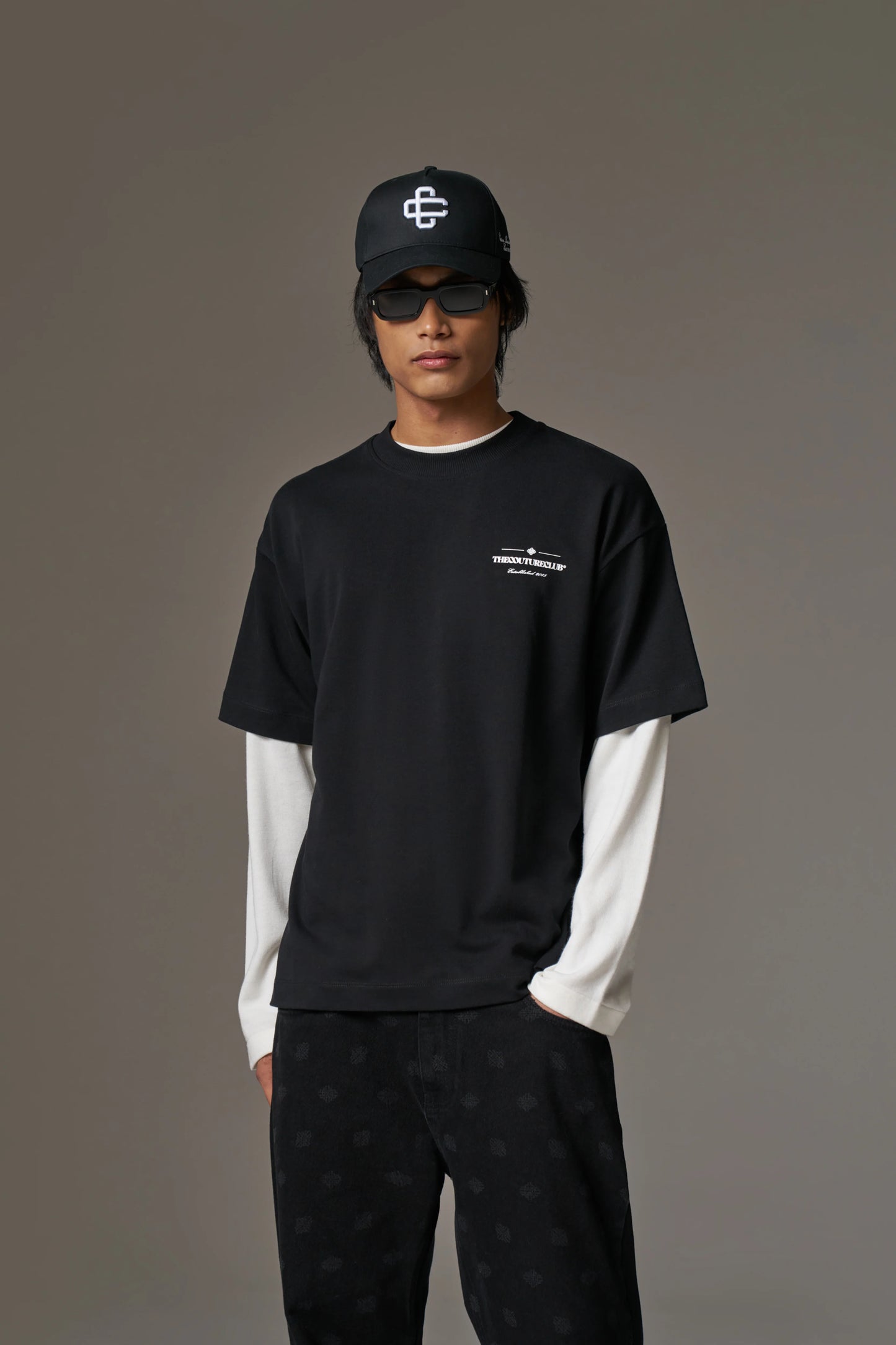 COPYRIGHT MULTI GRAPHIC T-SHIRT BLACK