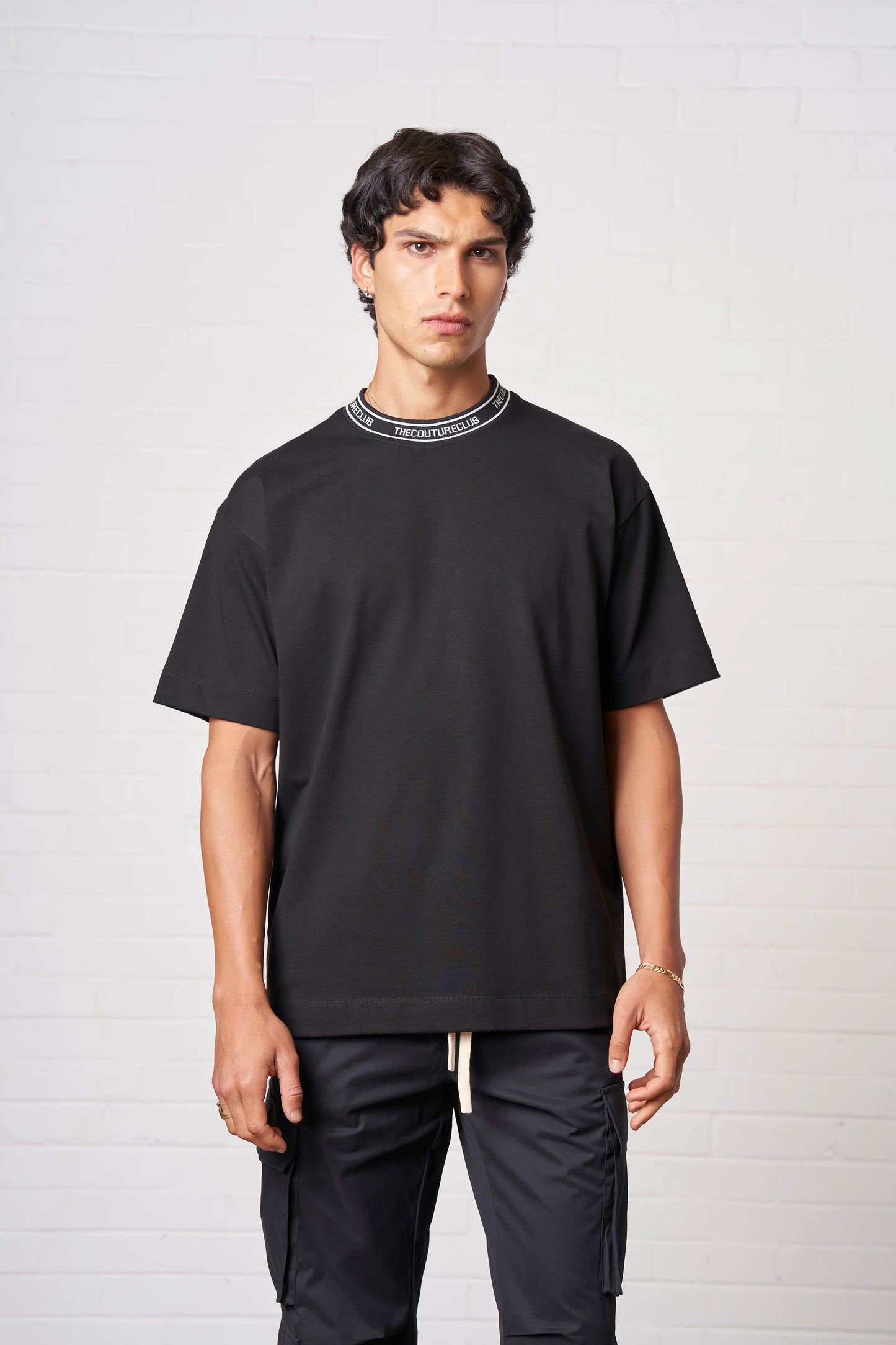 JACQUARD COLLAR T-SHIRT