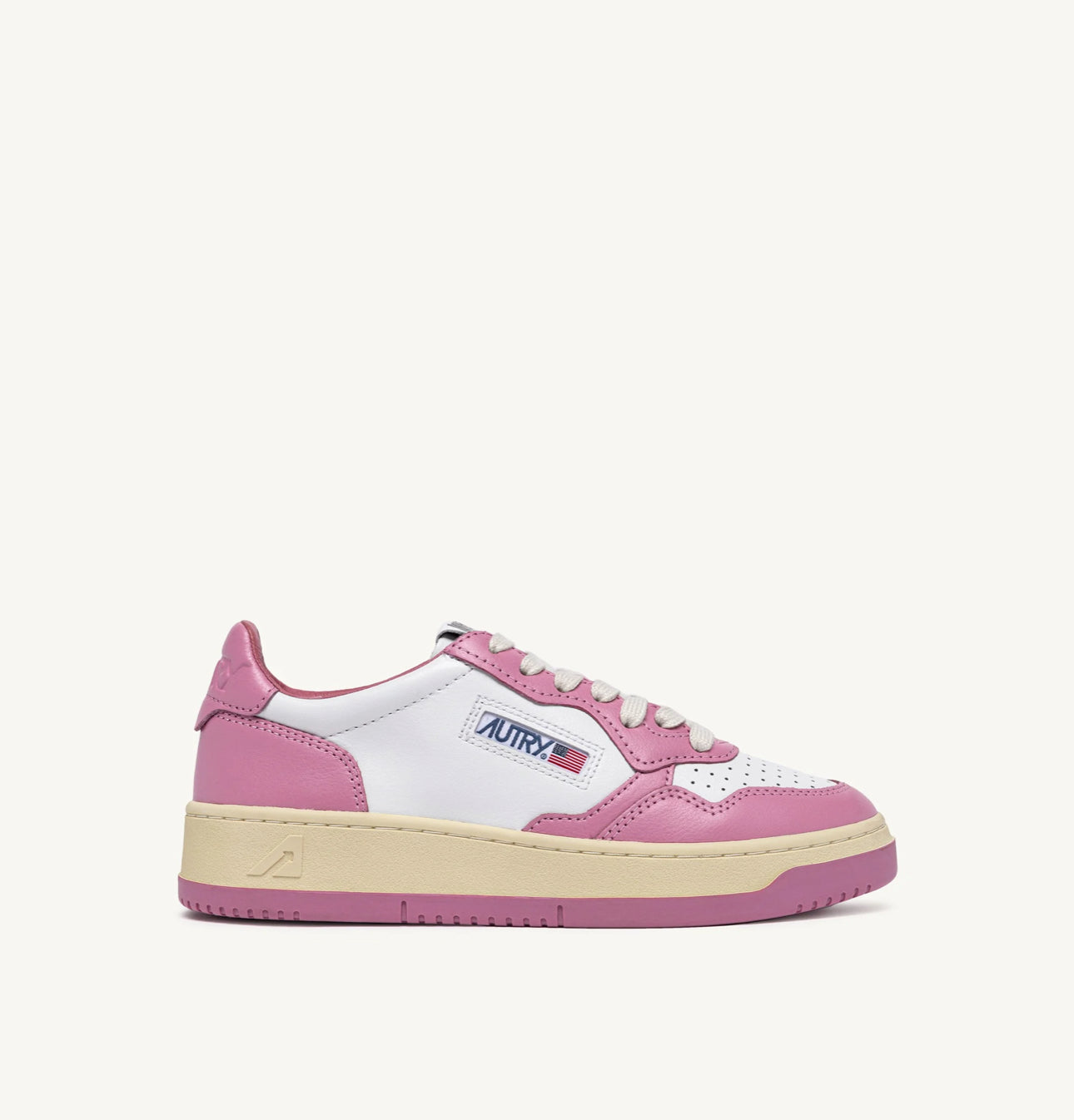 AUTRY SNEAKERS MEDALIST LOW SNEAKERS BICOLOR IN WHITE AND POLIGNAC LEATHER