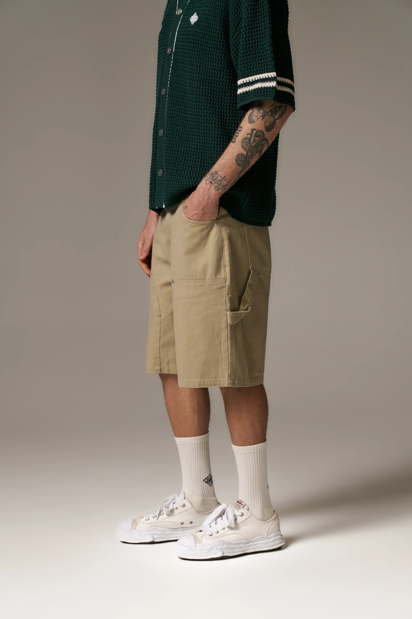 TWILL CARPENTER SHORTS BEIGE