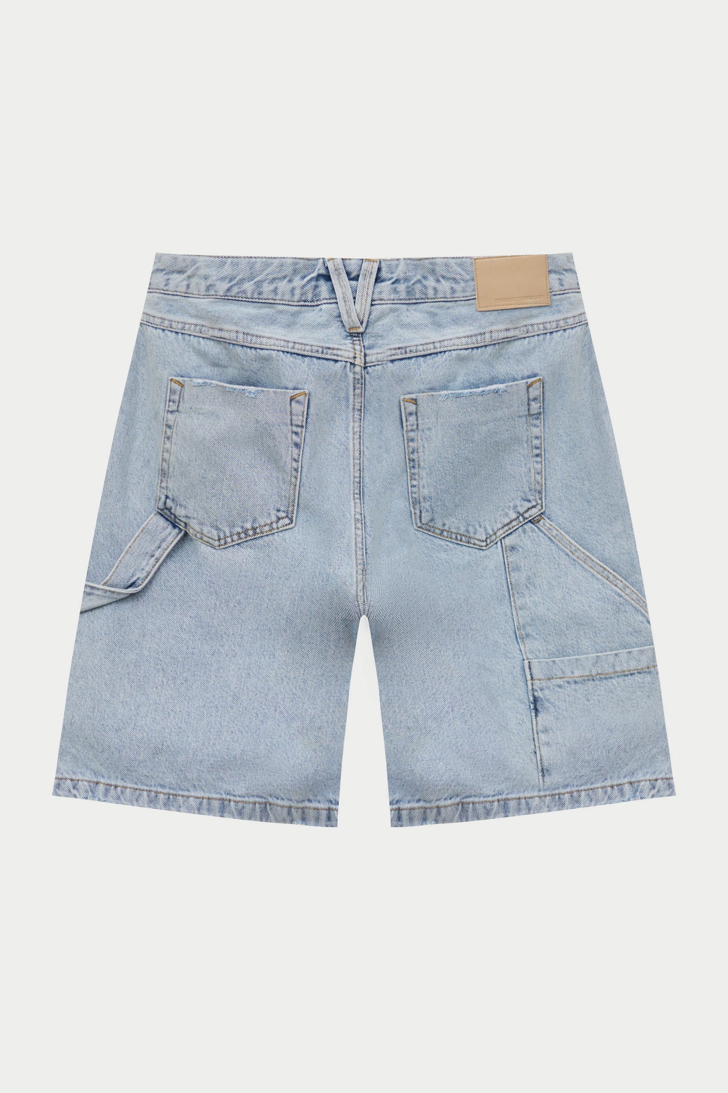 DENIM CARPENTER SHORTS BLUE WASH