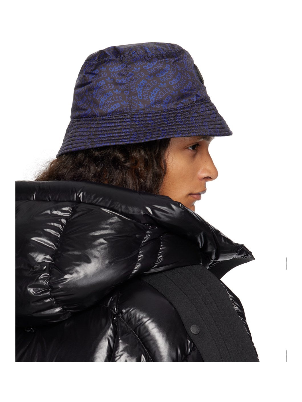 Moncler x adidas Originals Reversible Blue & Black Logo Bucket Hat