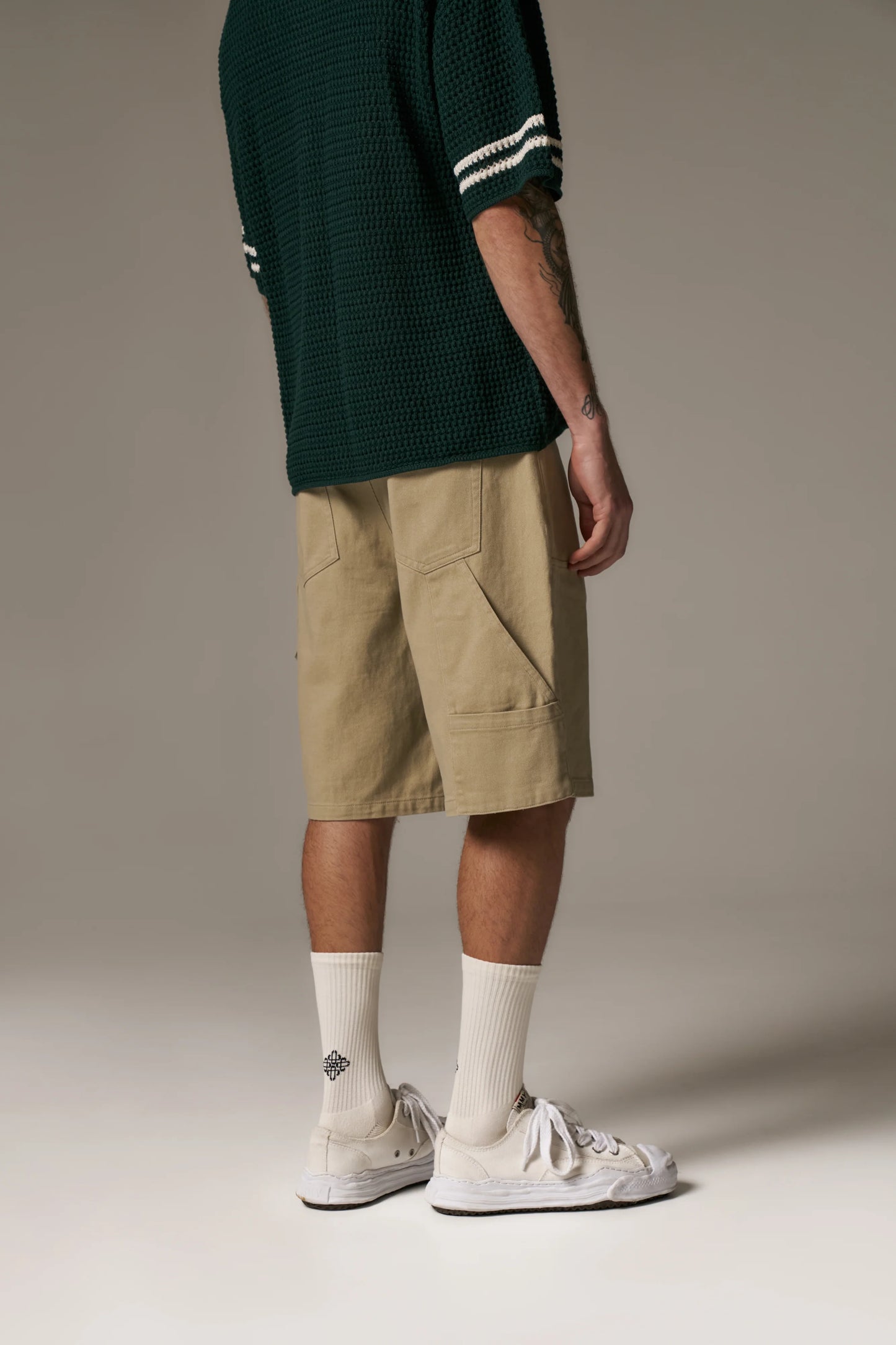 TWILL CARPENTER SHORTS BEIGE