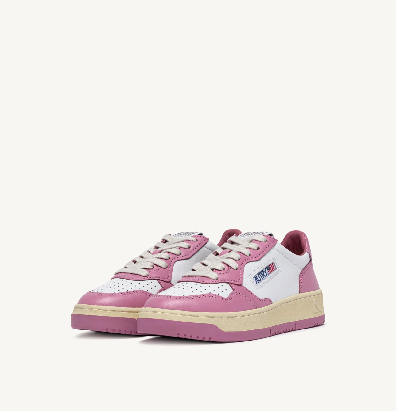 AUTRY SNEAKERS MEDALIST LOW SNEAKERS BICOLOR IN WHITE AND POLIGNAC LEATHER