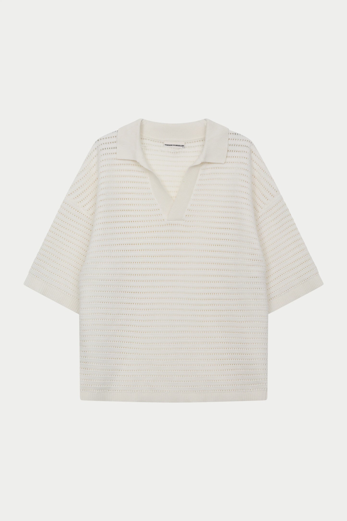 KNITTED POLO SHIRT WHITE