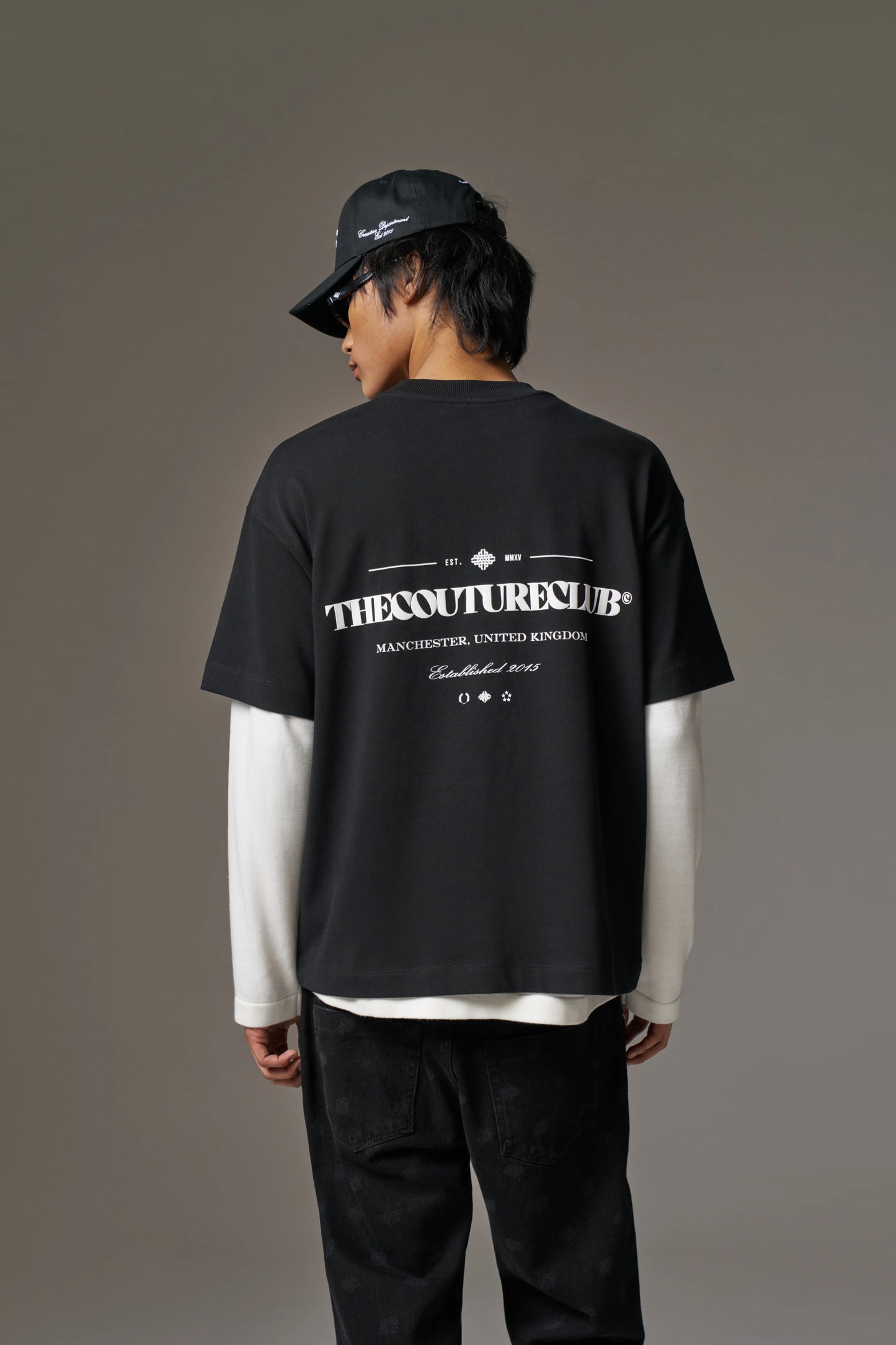 COPYRIGHT MULTI GRAPHIC T-SHIRT BLACK