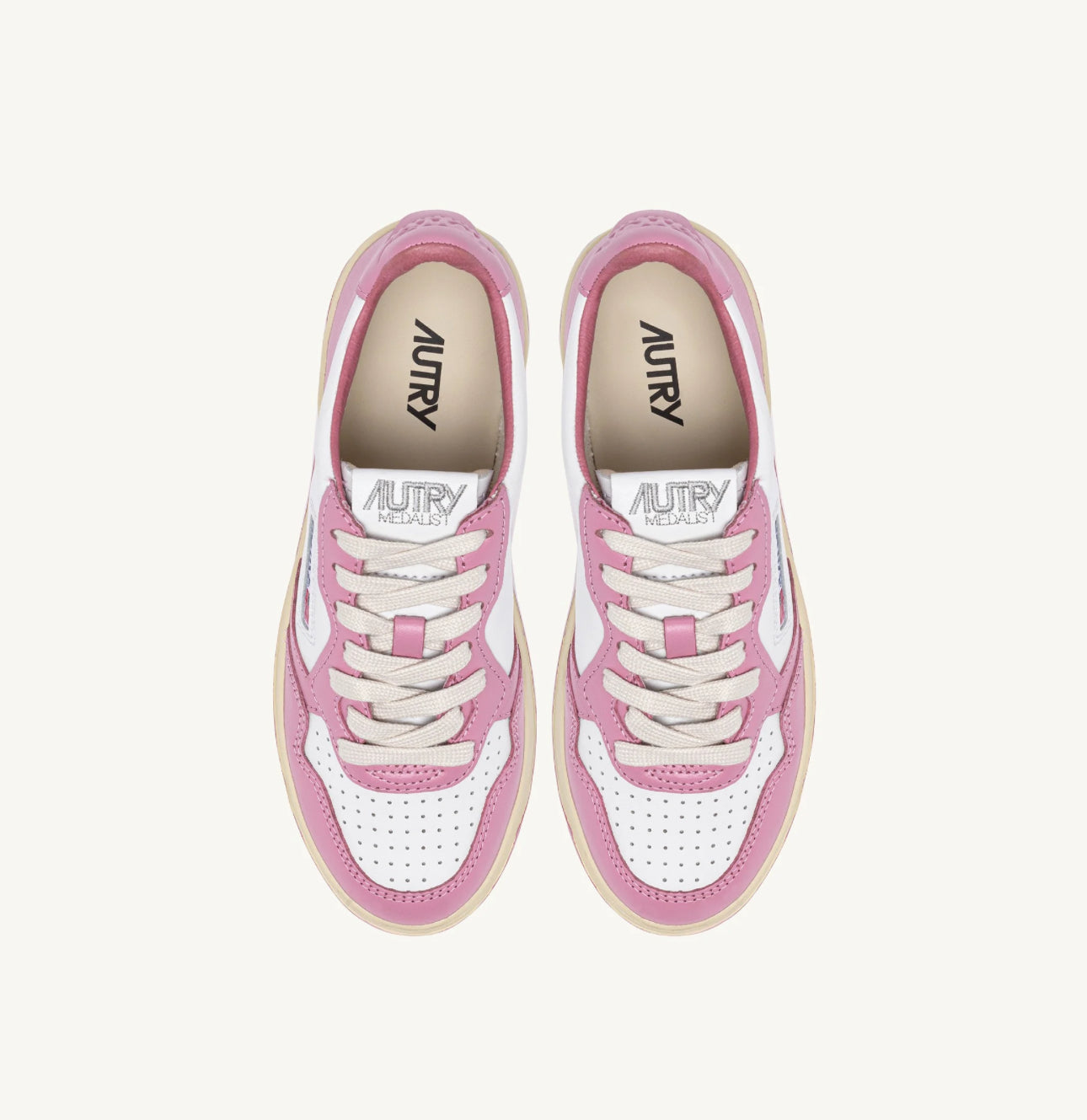 AUTRY SNEAKERS MEDALIST LOW SNEAKERS BICOLOR IN WHITE AND POLIGNAC LEATHER