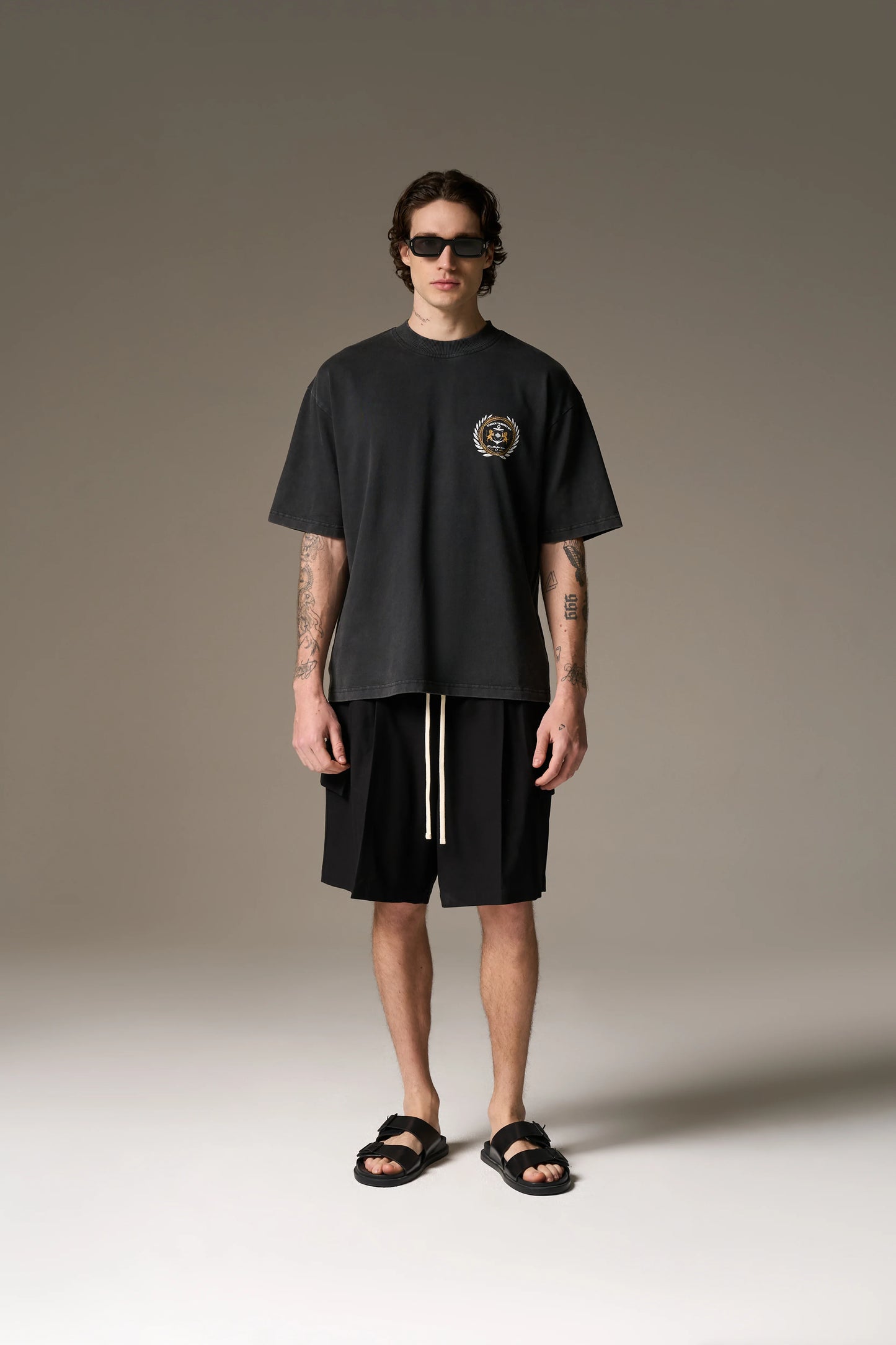 YACHT CLUB GRAPHIC T-SHIRT WASHED BLACK