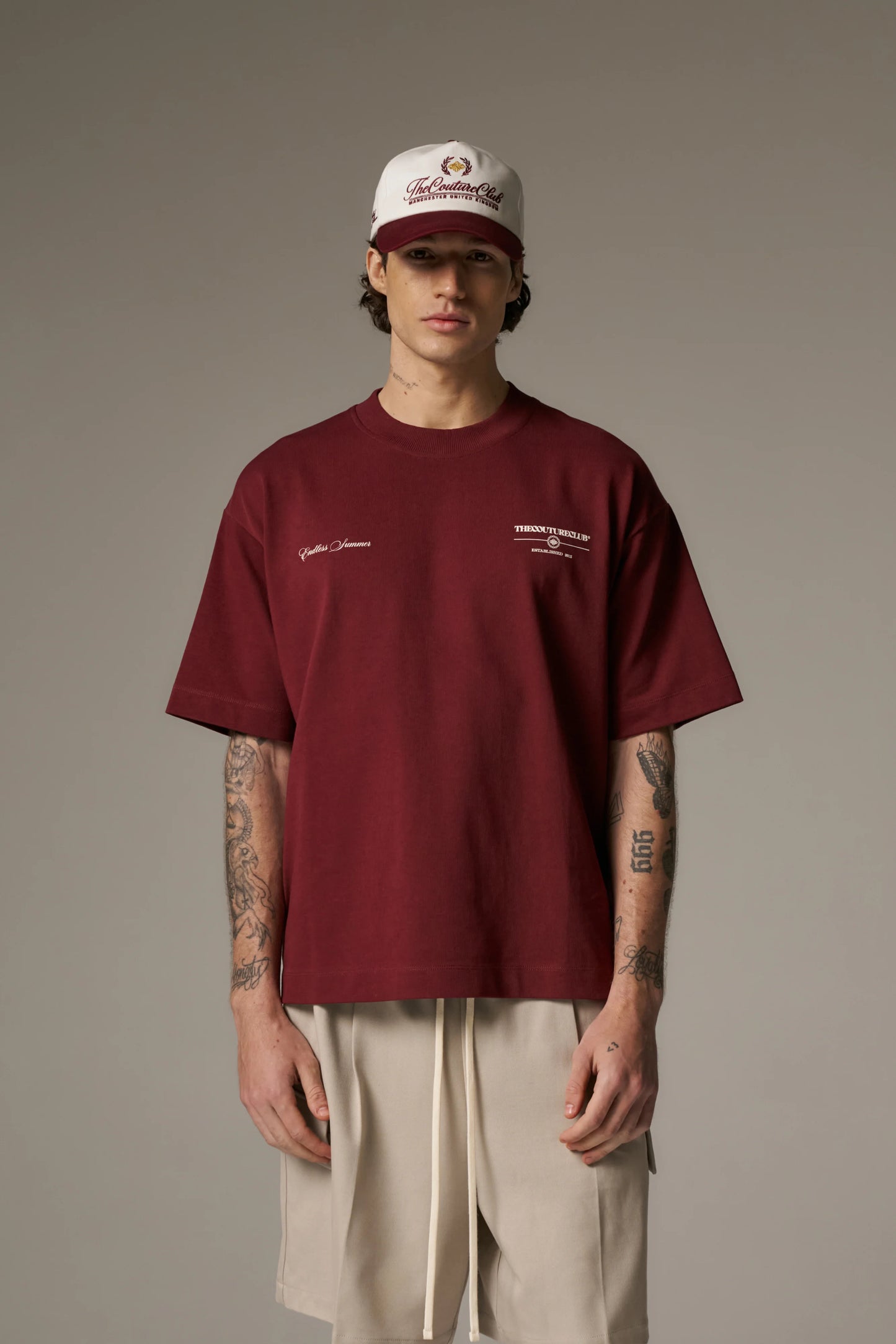 ENDLESS SUMMER GRAPHIC T-SHIRT BURGUNDY