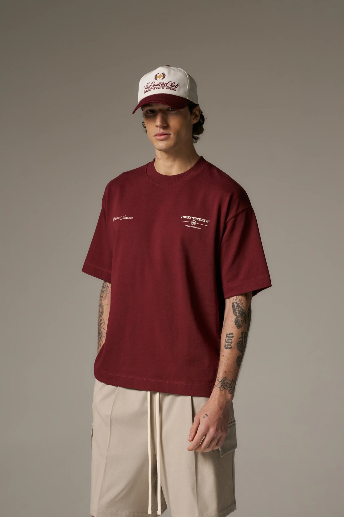 ENDLESS SUMMER GRAPHIC T-SHIRT BURGUNDY