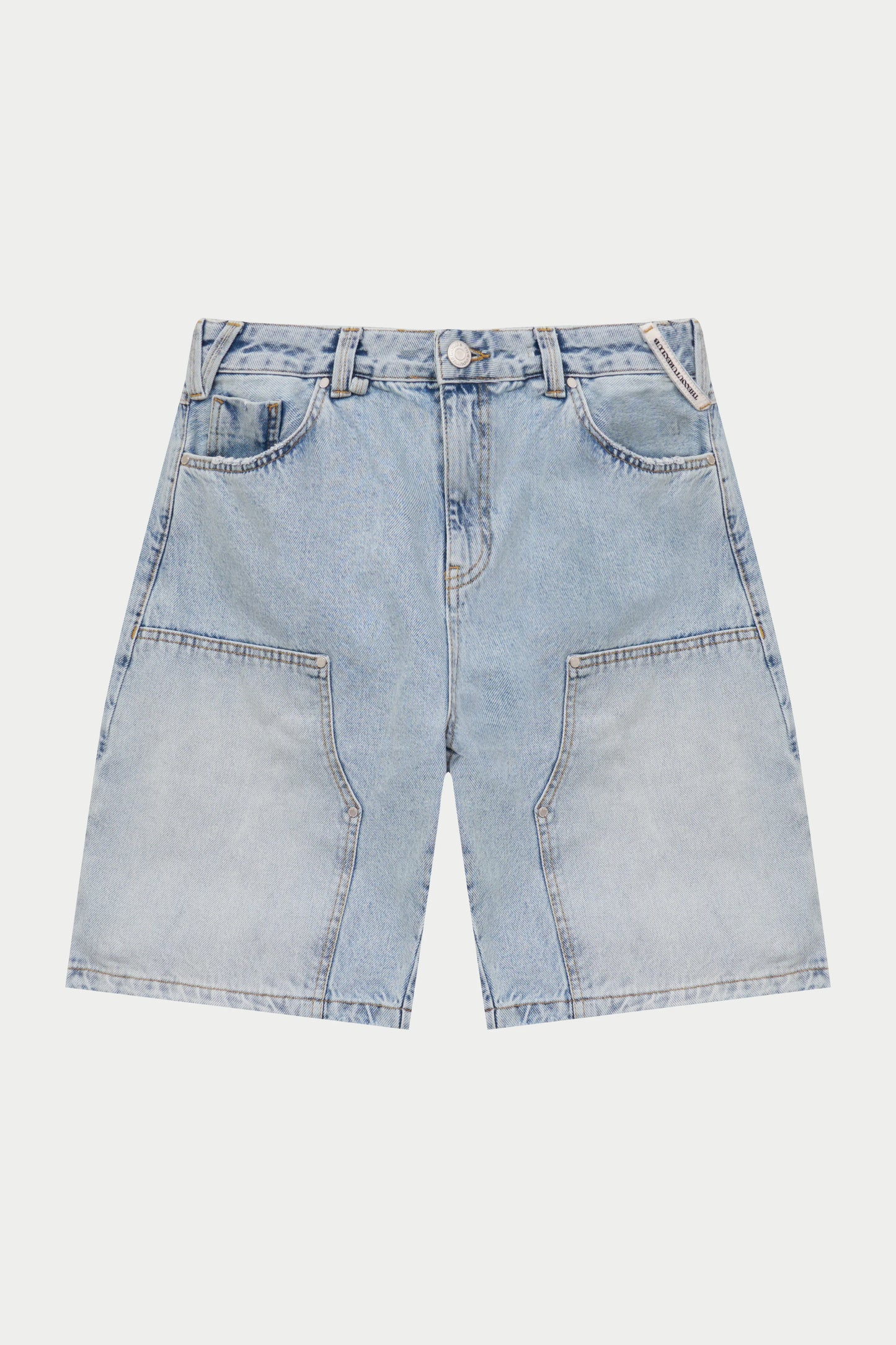 DENIM CARPENTER SHORTS BLUE WASH