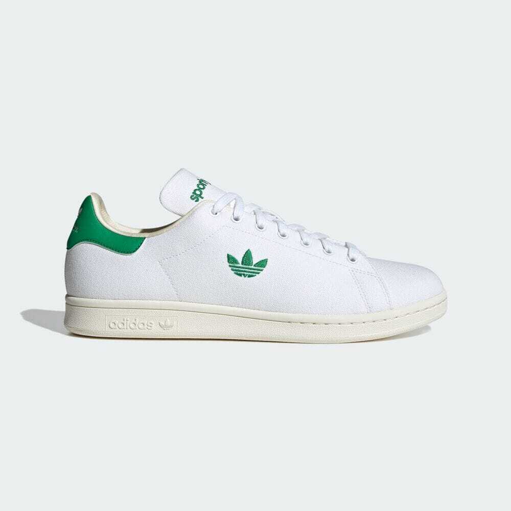 ADIDAS ORIGINALS + Sporty & Rich Stan Smith leather-trimmed canvas sneakers