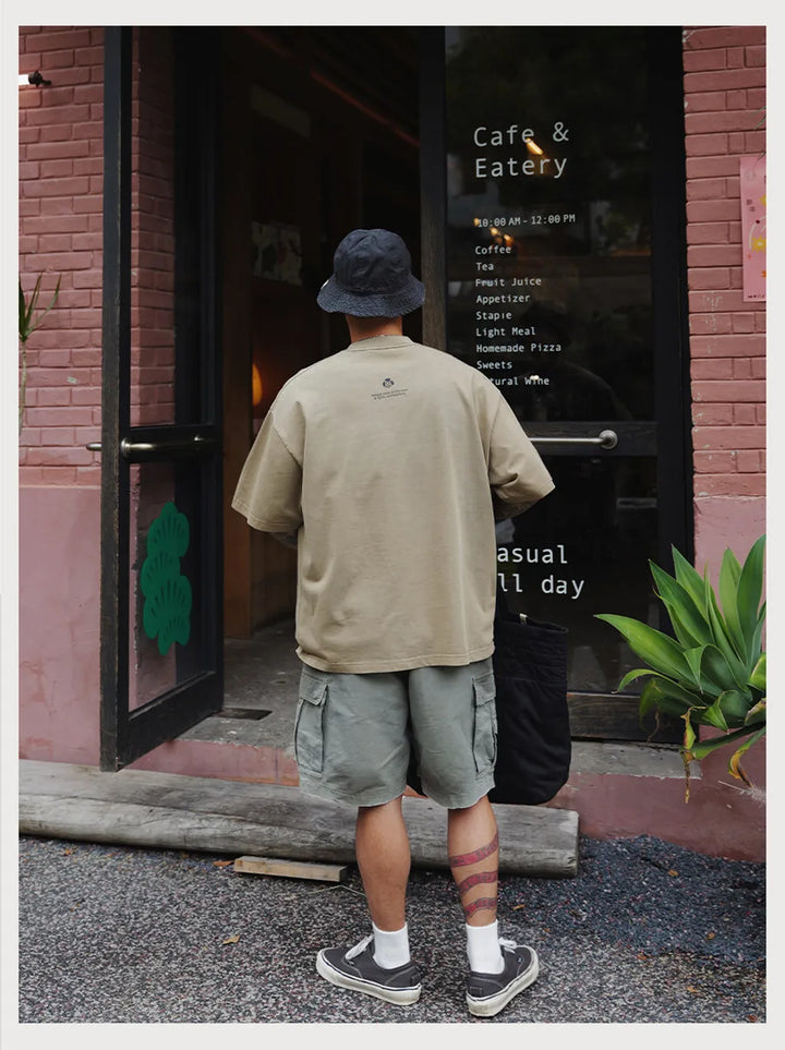 UNBANT LOGO VINTAGE TEE CARBON KHAKI
