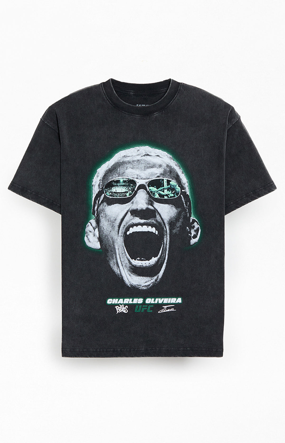 Charles Oliveira Oversized T-Shirt - Washed Black