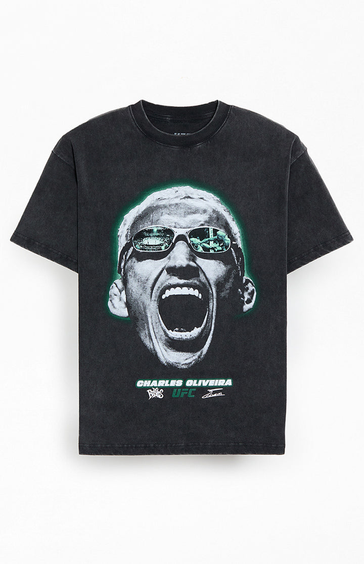 Charles Oliveira Oversized T-Shirt - Washed Black