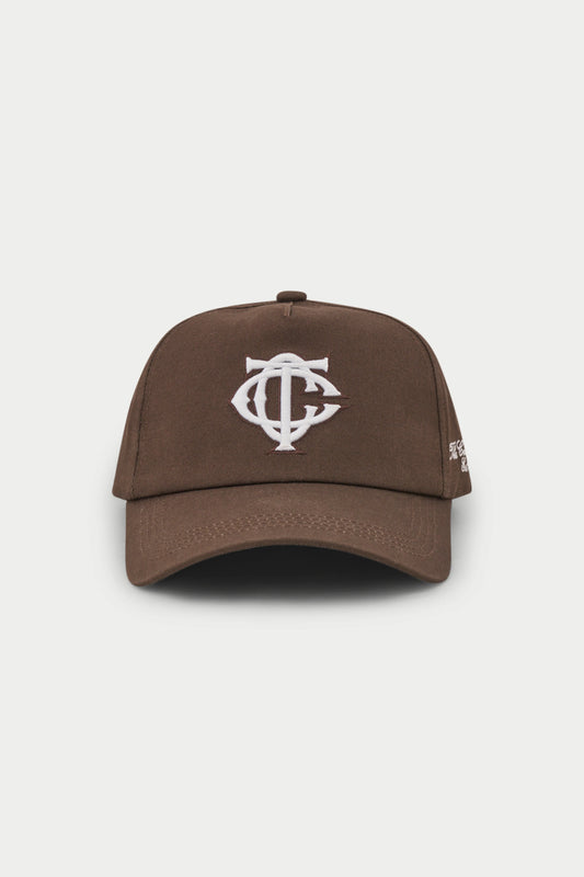 MONOGRAM EMBLEM CAP BROWN