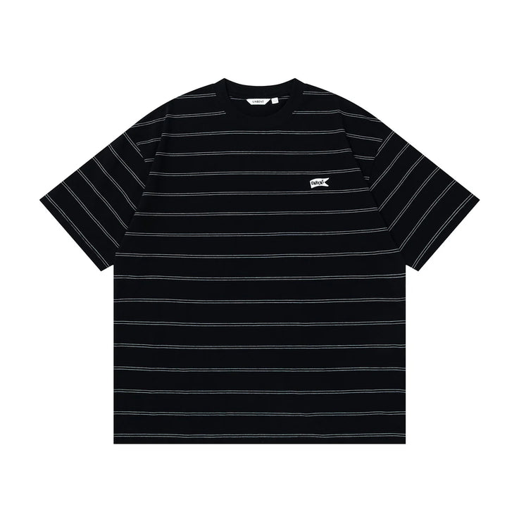 LOGO STRIPE TEE BLACK