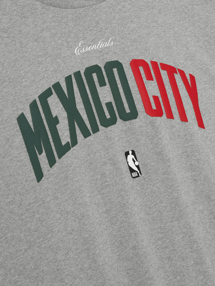 ESSENTIALS MEXICO CITY 90S TEE CONCRETE HEATHER