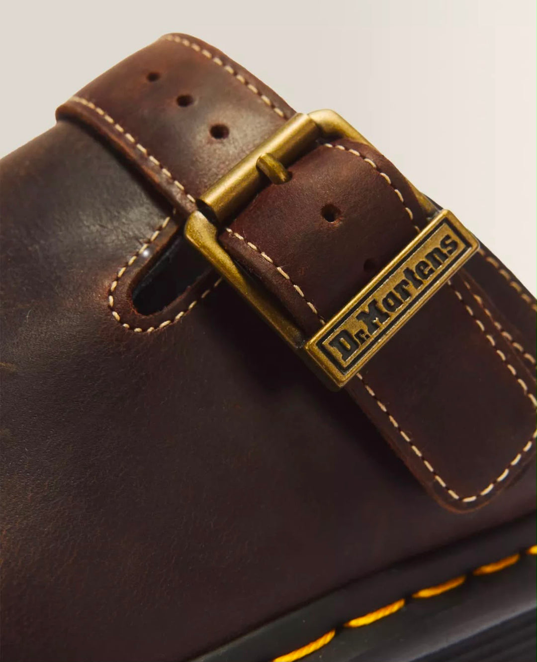 DR MARTENS ZEBZAG MULE DARK BROWN-CRAZY HORSE