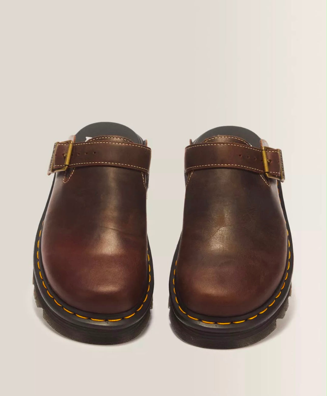 DR MARTENS ZEBZAG MULE DARK BROWN-CRAZY HORSE