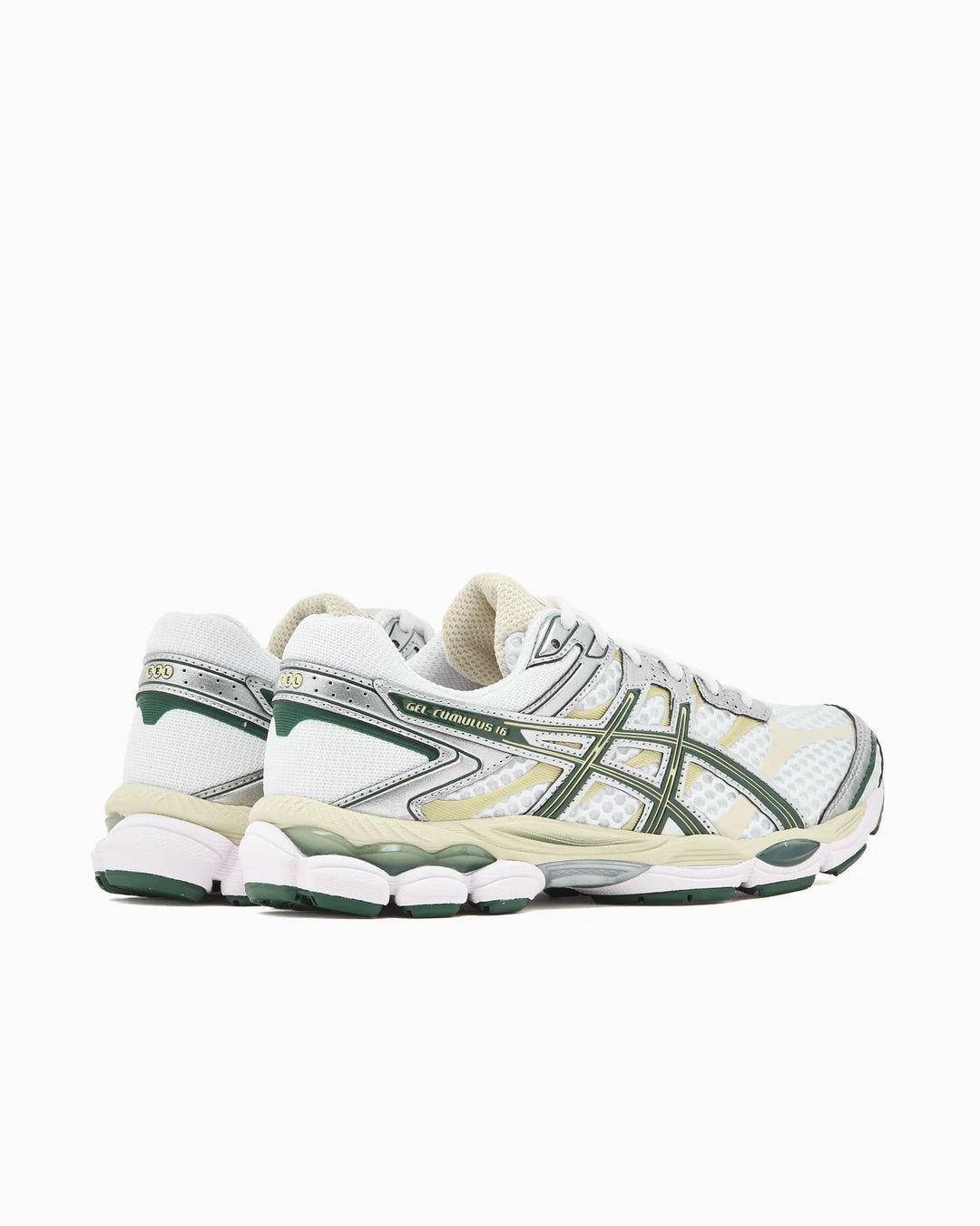 ASICS GEL-CUMULUS™ 16 WHITE / FOREST NIGHT LOW TOP SNEAKERS