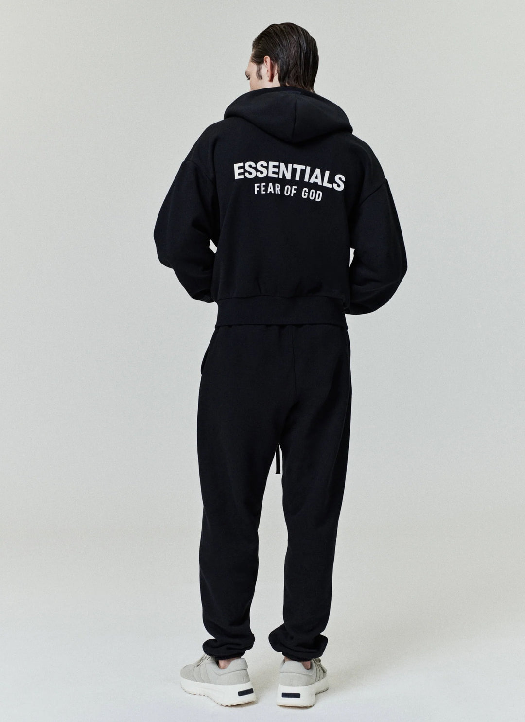 ESSENTIALS Zip-Up Hoodie | Jet Black 2026