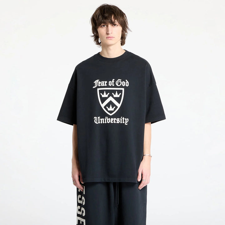 ESSENTIALS HEAVY CREWNECK TEE - BLACK