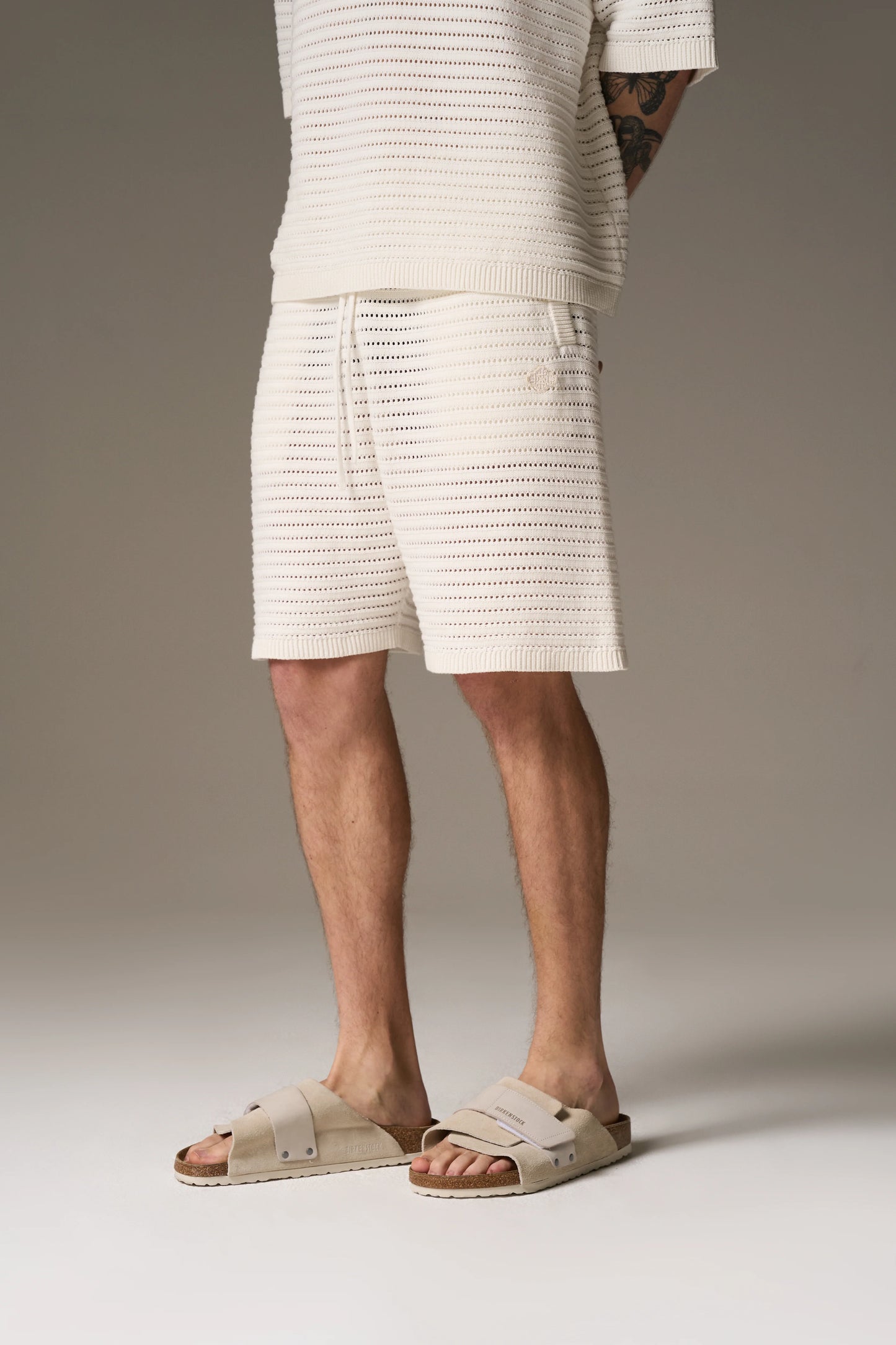 KNITTED SHORTS WHITE