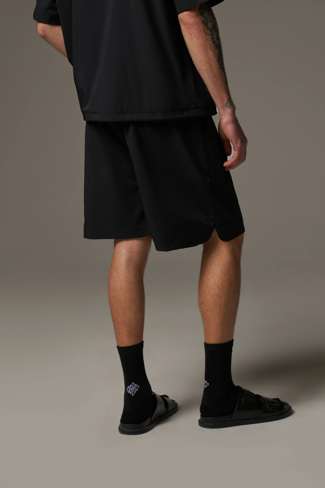 NYLON DRAWCORD SHORTS BLACK