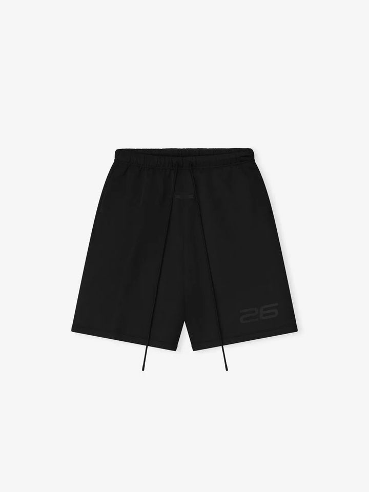 ESSENTIALS SATIN FLEECE RELAXED SWEATSHORT