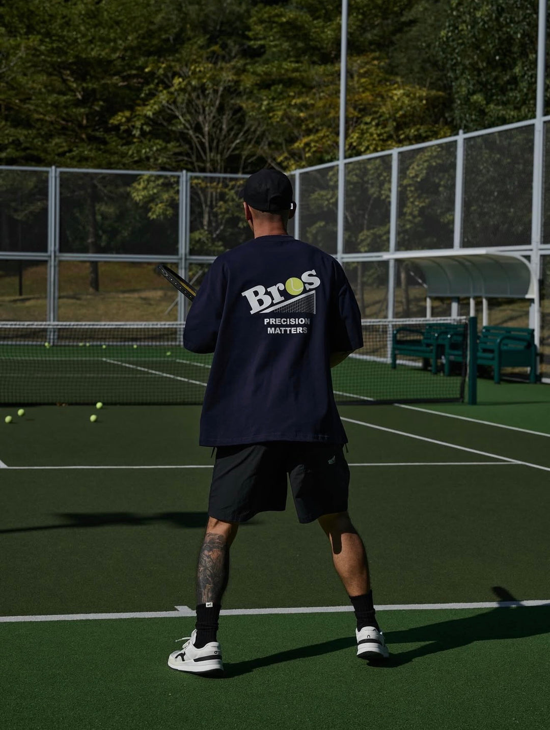 BROSHOOD TENNIS SS26 TEE NAVY