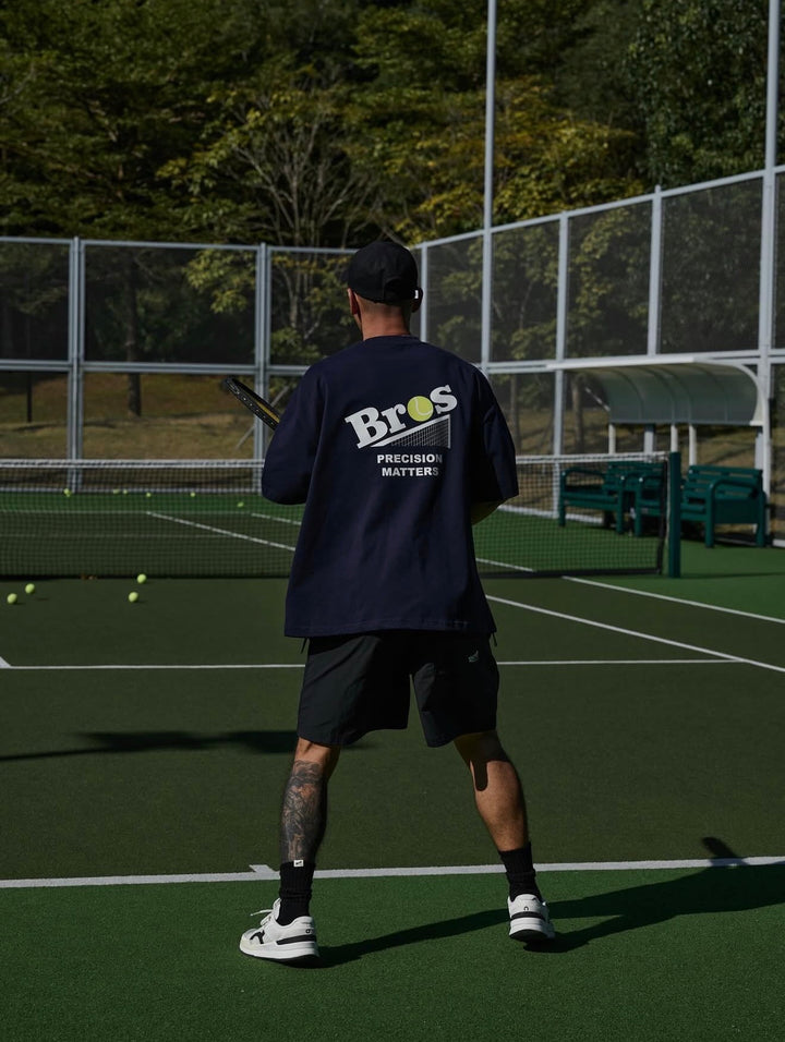 BROSHOOD TENNIS SS26 TEE NAVY