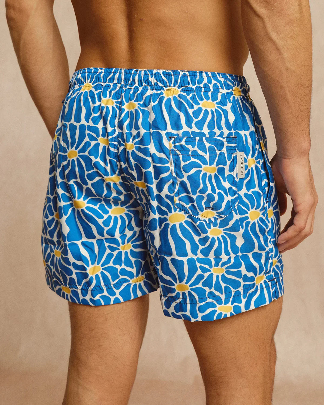 PENINSULA MEN'S MONTEFIORE SWIM SHORTS BLUE YELLOW