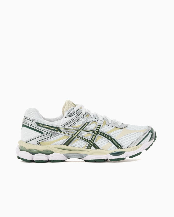 ASICS GEL-CUMULUS™ 16 WHITE / FOREST NIGHT LOW TOP SNEAKERS