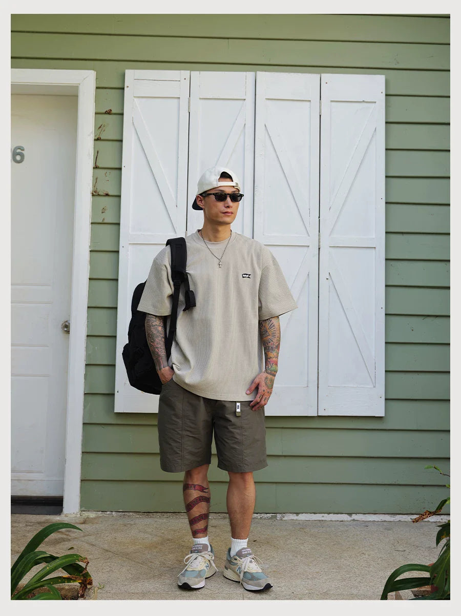 QUICK-DRY WAFFLE TEE KHAKI