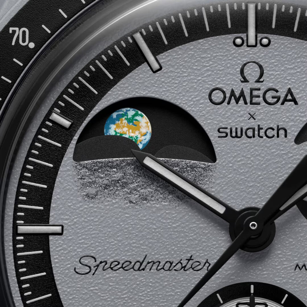 Omega x Swatch MoonSwatch Mission To Earthphase SO33M700 - שעון מונסווטש משימה לשלבי כדור הארץ - תמונה 2
