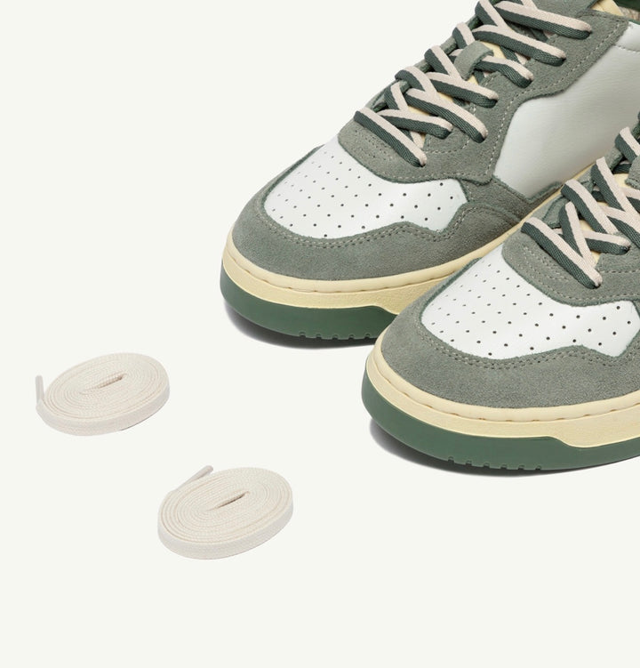 AUTRY SNEAKERS MEDALIST LOW SNEAKERS IN MILITARY AND SEA SPAY SUEDE AND LEATHER AULM - BW02