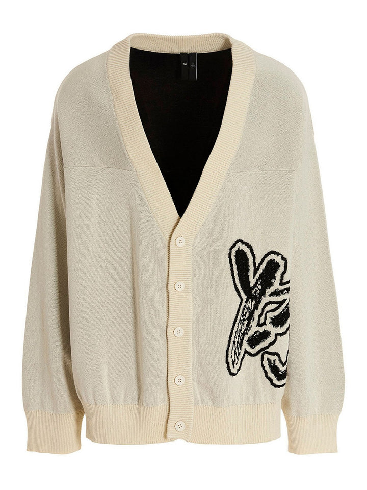 Y-3 Logo jacquard cardigan