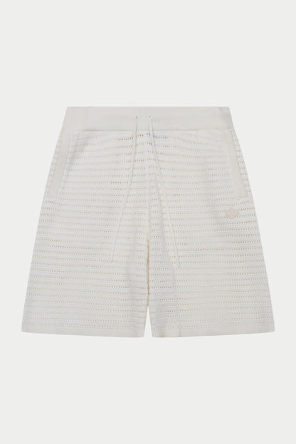 KNITTED SHORTS WHITE