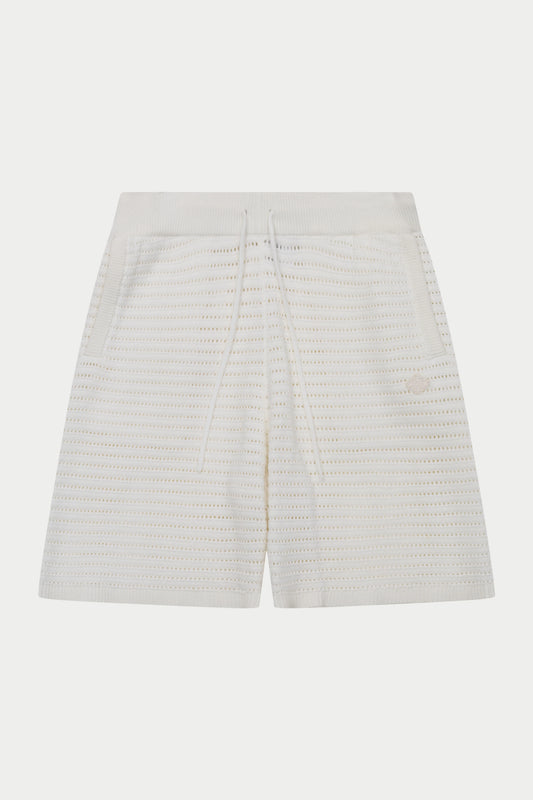 KNITTED SHORTS WHITE