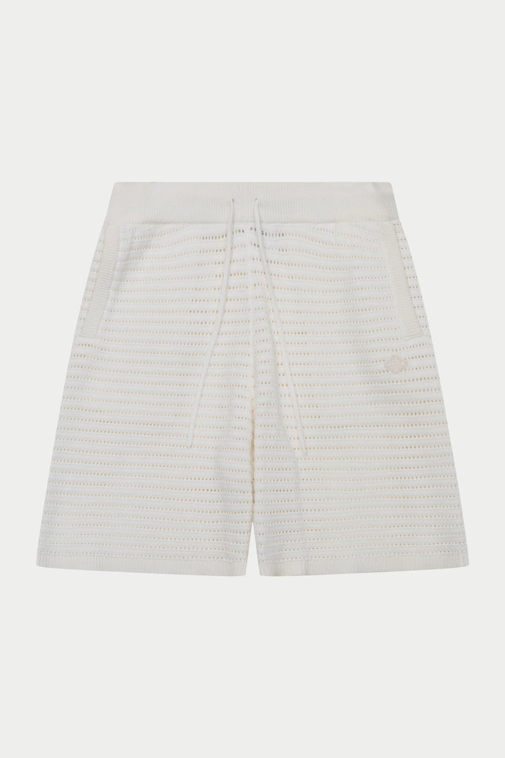 KNITTED SHORTS WHITE