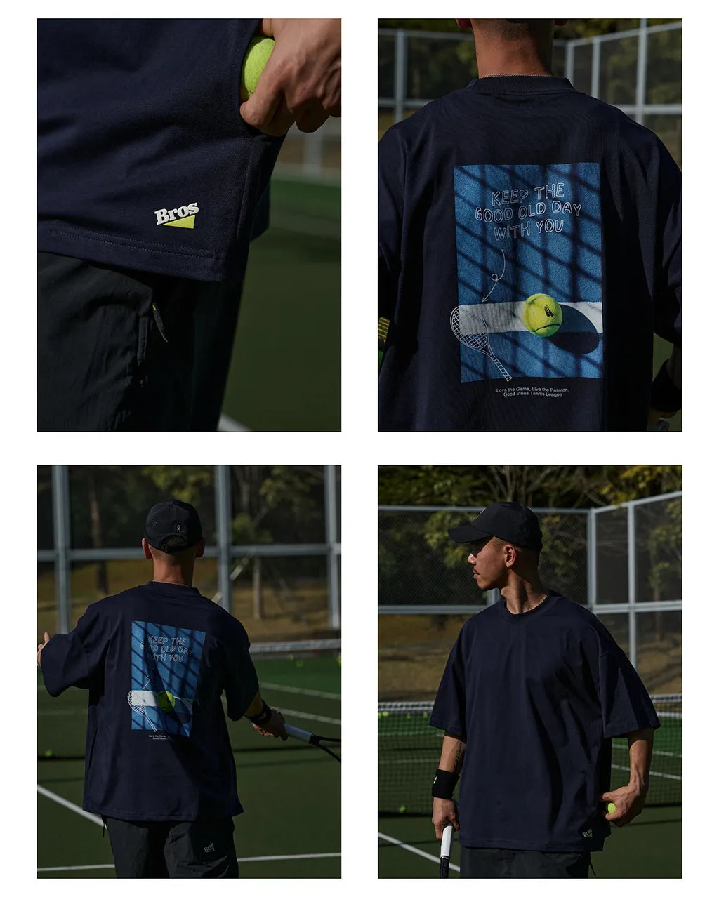 BROSHOOD 2026 TENNIS NAVY TEE