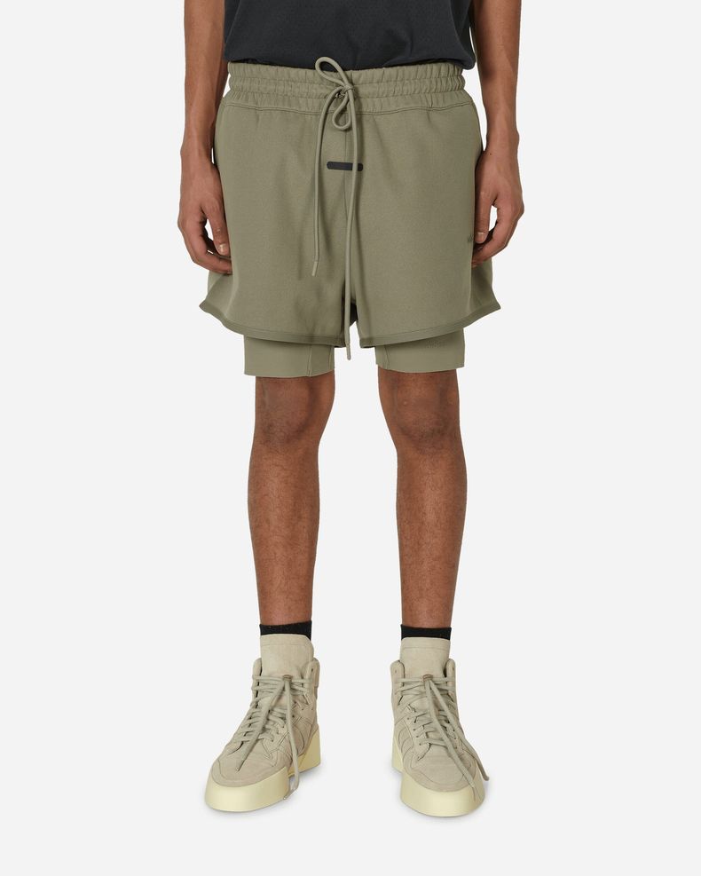 ADIDAS X FEAR OF GOD ATHLETICS SUEDE FLEECE SHORTS 'CLAY'