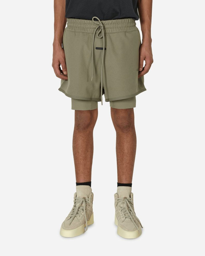 ADIDAS X FEAR OF GOD ATHLETICS SUEDE FLEECE SHORTS 'CLAY'