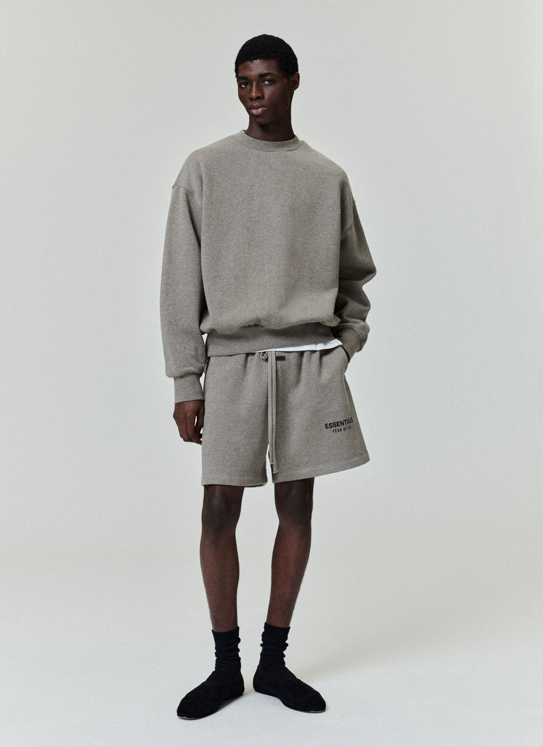 ESSENTIALS SS26 CLASSIC SWEAT-SHORT HOMESTEAD HEATHER