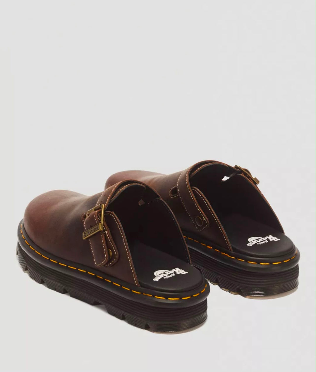 DR MARTENS ZEBZAG MULE DARK BROWN-CRAZY HORSE