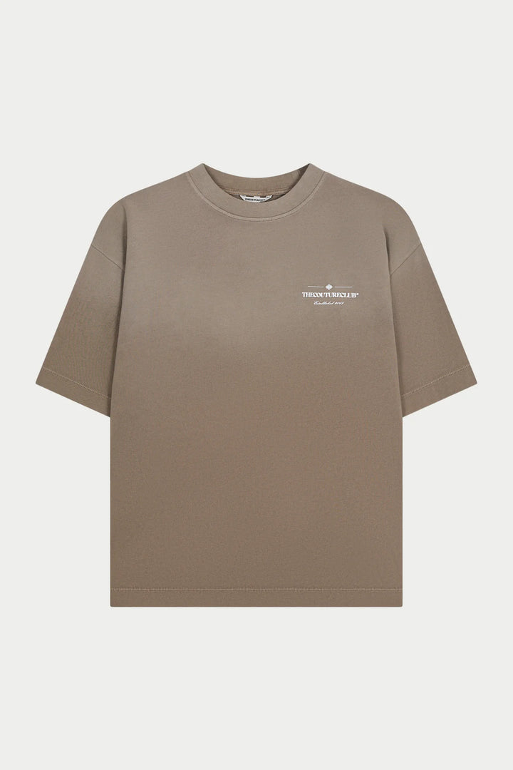 SPRAY WASH COPYRIGHT MULTI GRAPHIC T-SHIRT BEIGE