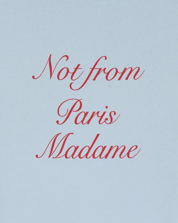 DRÔLE DE MONSIEUR T-SHIRT SLOGAN CALLIGRAPHY LIGHT BLUE